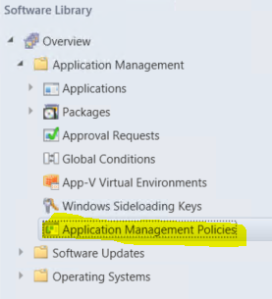 Application Management Policies